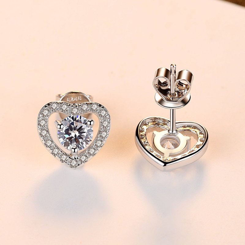 Hypoallergenic Earrings - Zircon Fashion Heart-Jewearrings