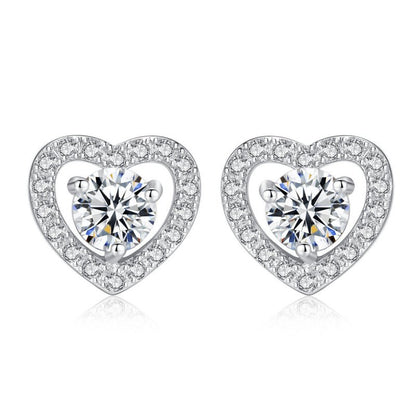 Hypoallergenic Earrings - Zircon Fashion Heart-Jewearrings