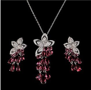 Hypoallergenic Earrings: Zircon Flower Tassel-Jewearrings