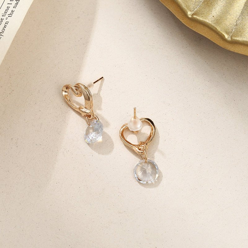 Hypoallergenic Earrings Zircon Heart Earrings-Jewearrings