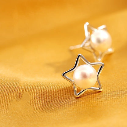 Hypoallergenic Pearl Sterling Silver Authentic Earrings-Jewearrings