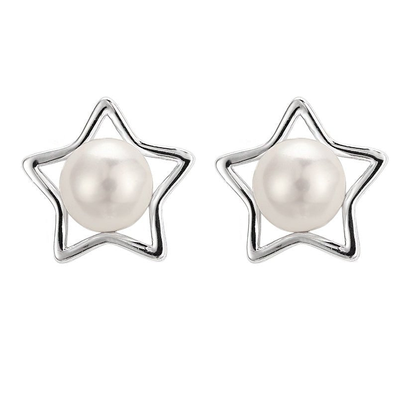 Hypoallergenic Pearl Sterling Silver Authentic Earrings-Jewearrings