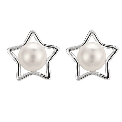 Hypoallergenic Pearl Sterling Silver Authentic Earrings-Jewearrings