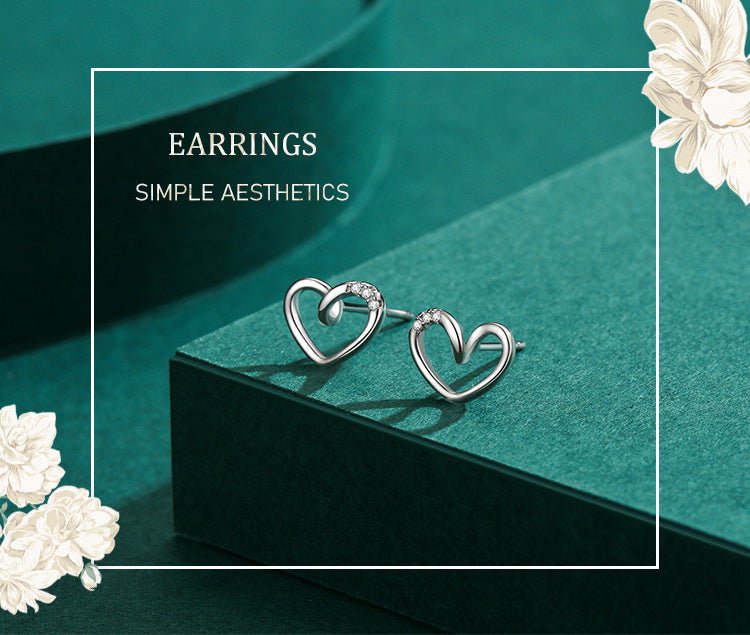 Hypoallergenic S925 Exquisite Hollow Love Earrings-Jewearrings