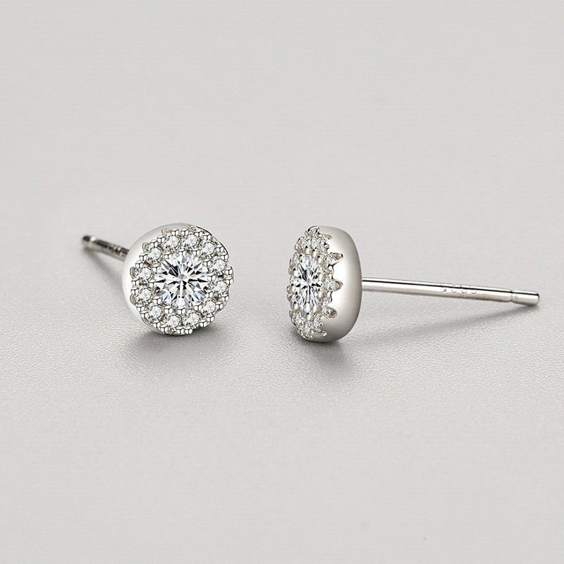 Hypoallergenic S925 Silver Full Diamond Earrings-Jewearrings