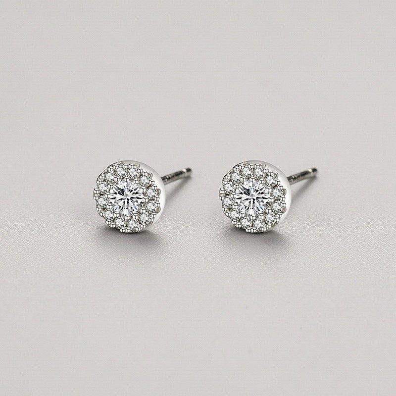 Hypoallergenic S925 Silver Full Diamond Earrings-Jewearrings