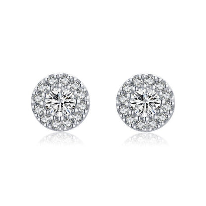 Hypoallergenic S925 Silver Full Diamond Earrings-Jewearrings