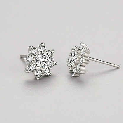 Hypoallergenic S925 Sterling Silver Flower Earrings-Jewearrings