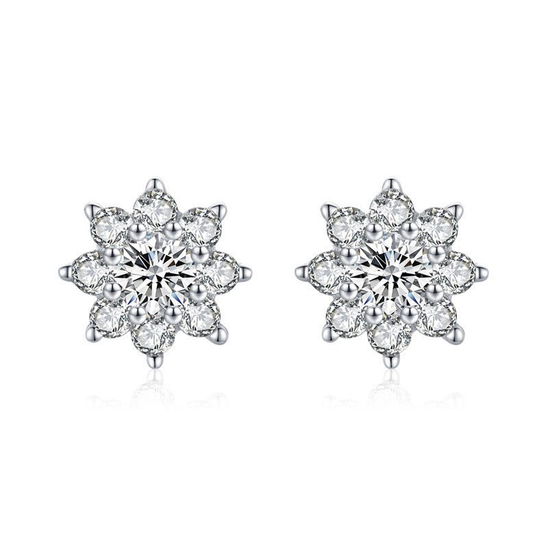 Hypoallergenic S925 Sterling Silver Flower Earrings-Jewearrings