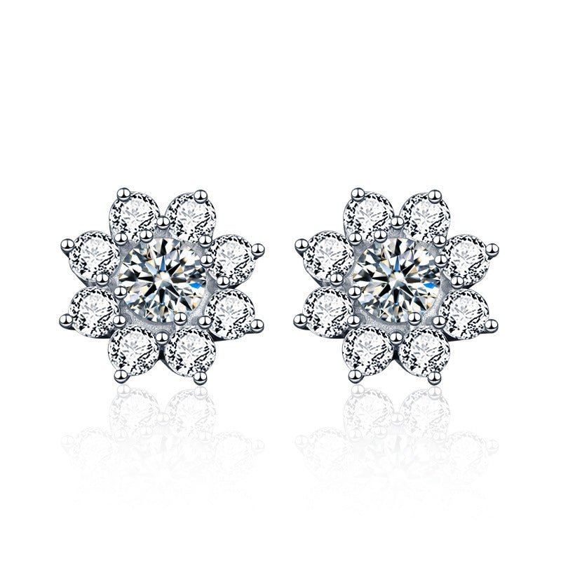 Hypoallergenic S925 Sterling Silver Flower Earrings-Jewearrings