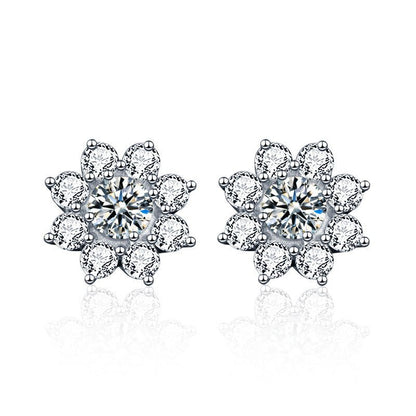 Hypoallergenic S925 Sterling Silver Flower Earrings-Jewearrings