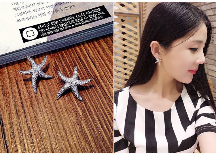 Hypoallergenic S925 Sterling Silver Starfish Earrings-Jewearrings