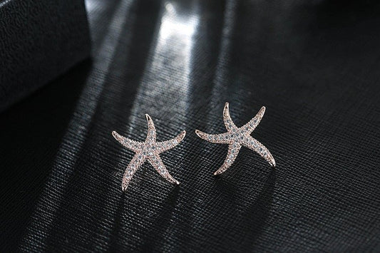 Hypoallergenic S925 Sterling Silver Starfish Earrings-Jewearrings