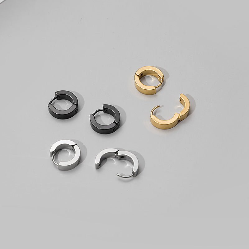 Hypoallergenic Stainless Steel Round Ear Buckle-Jewearrings