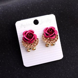 Hypoallergenic Temperament Fashion Rose Earrings-Jewearrings