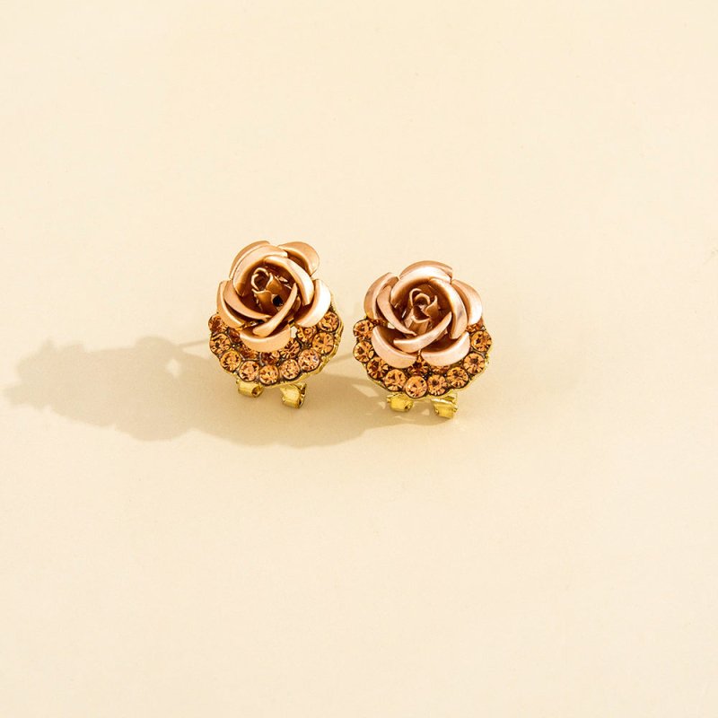 Hypoallergenic Temperament Fashion Rose Earrings-Jewearrings