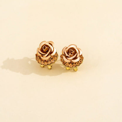 Hypoallergenic Temperament Fashion Rose Earrings-Jewearrings