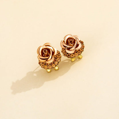 Hypoallergenic Temperament Fashion Rose Earrings-Jewearrings