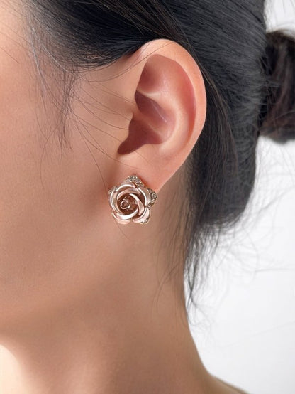 Hypoallergenic Temperament Fashion Rose Earrings-Jewearrings