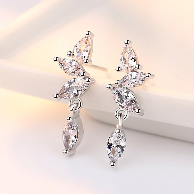 Ice crystal drop earrings-Jewearrings