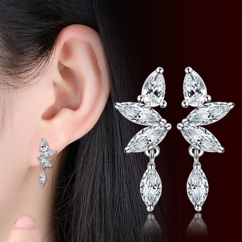 Ice crystal drop earrings-Jewearrings