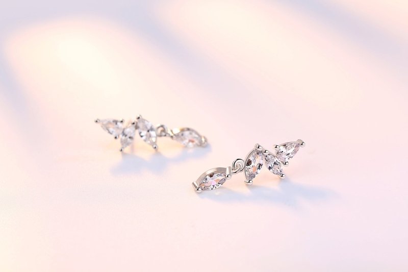 Ice crystal drop earrings-Jewearrings