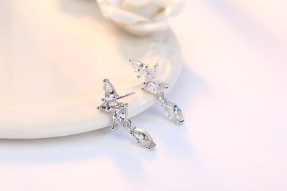 Ice crystal drop earrings-Jewearrings