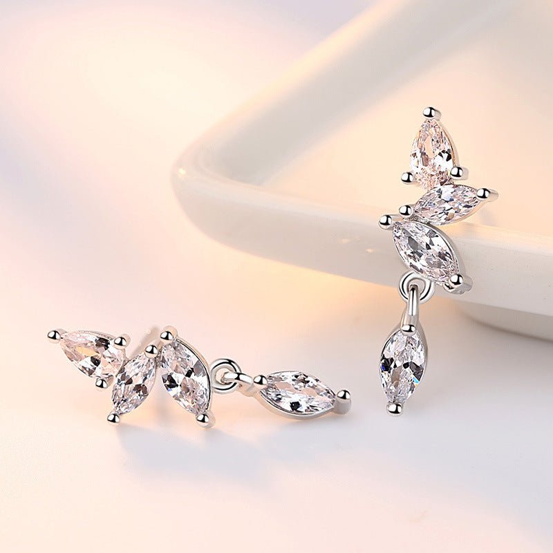 Ice crystal drop earrings-Jewearrings