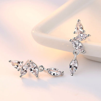 Ice crystal drop earrings-Jewearrings