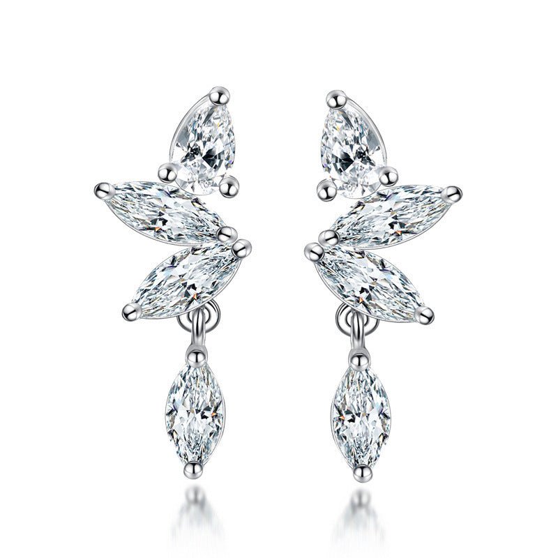 Ice crystal drop earrings-Jewearrings