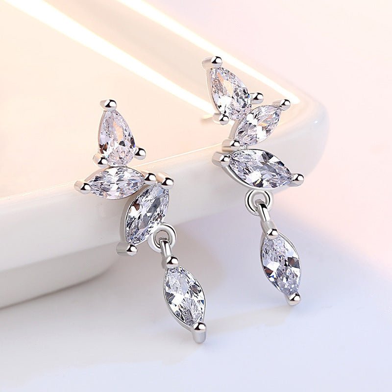 Ice crystal drop earrings-Jewearrings