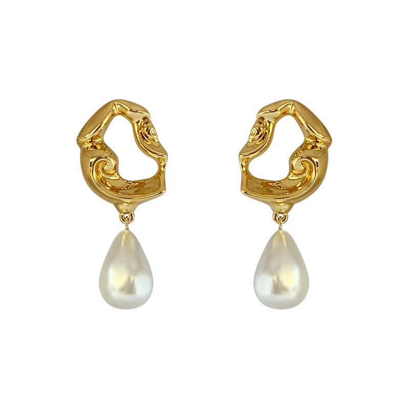 Irregular Baroque Pearl Stud Earrings-Jewearrings