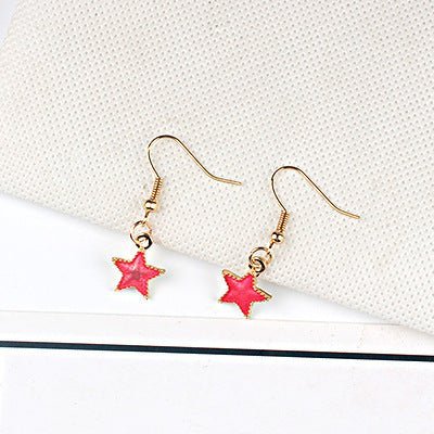 Japan And South Korea Blue Starry Sky Planet Asymmetric Earrings-Jewearrings