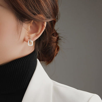 Japan And South Korea Simple Shell Geometric Earrings-Jewearrings