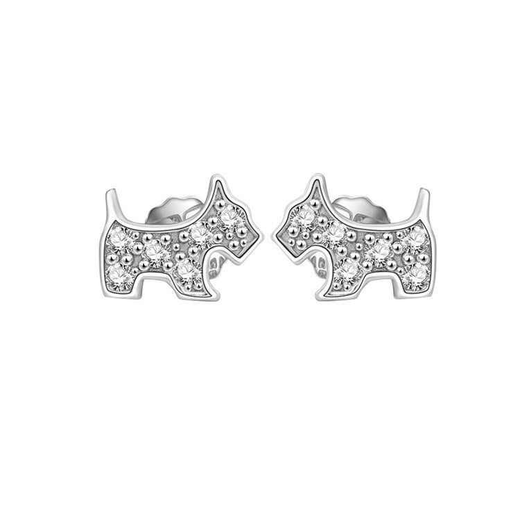 Japanese And Korean Fashion Full Zirconia Diamond Stud Earrings-Jewearrings