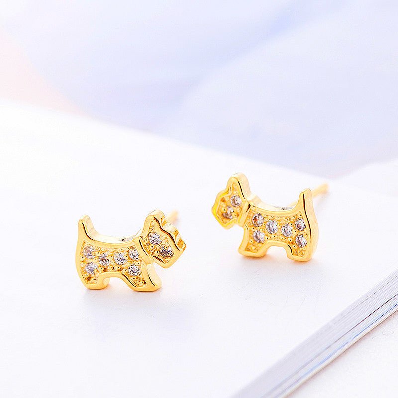 Japanese And Korean Fashion Full Zirconia Diamond Stud Earrings-Jewearrings