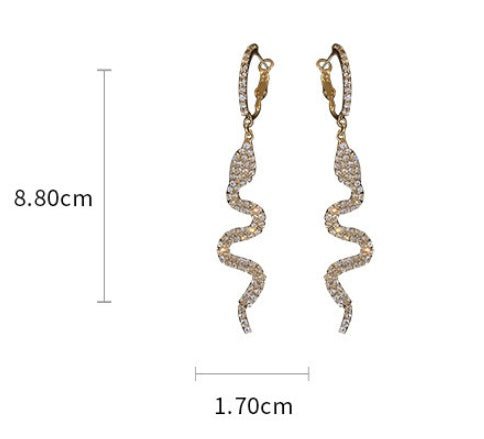 Japanese And Korean Simple Ear Clip Silver Pin Earrings Women's Long-Jewearrings