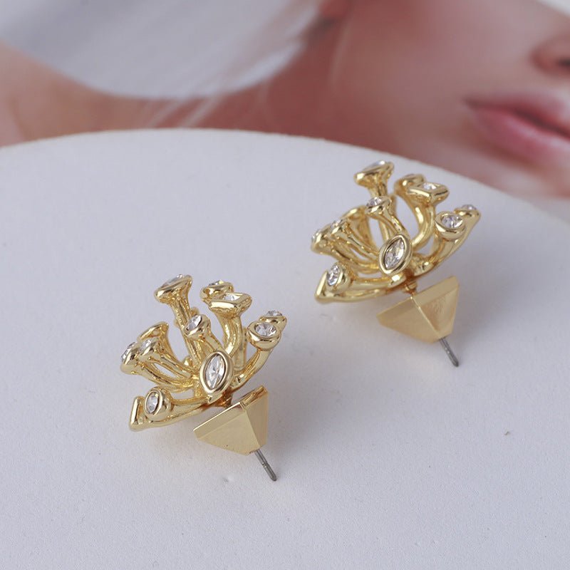 Jewelry Sparkling Firework Flower Cluster Stud Earrings-Jewearrings