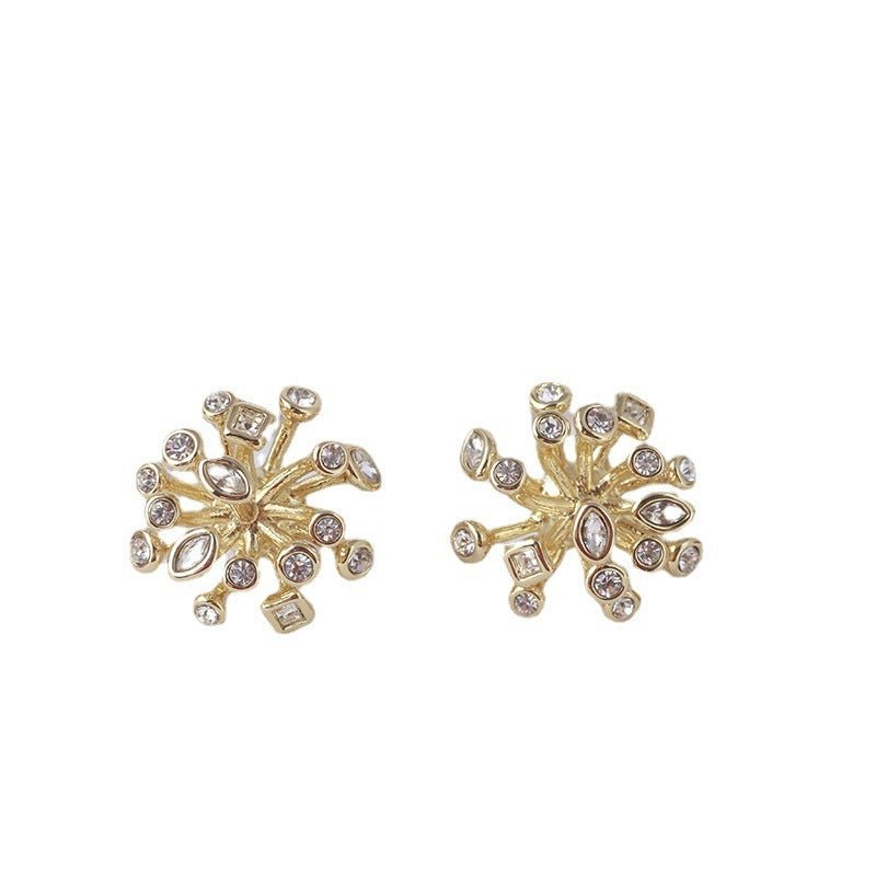 Jewelry Sparkling Firework Flower Cluster Stud Earrings-Jewearrings