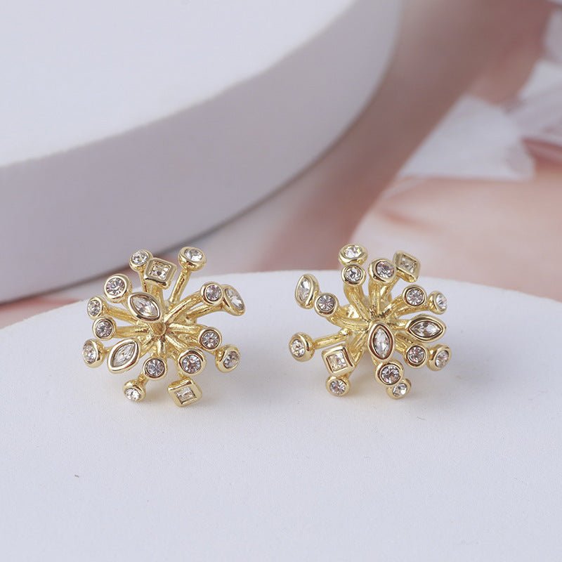 Jewelry Sparkling Firework Flower Cluster Stud Earrings-Jewearrings