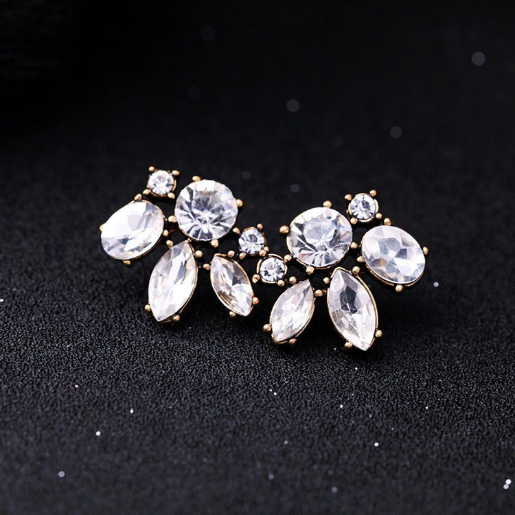 Jewelry Vintage Diamond Alloy Stud Earrings-Jewearrings