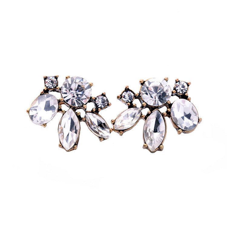 Jewelry Vintage Diamond Alloy Stud Earrings-Jewearrings