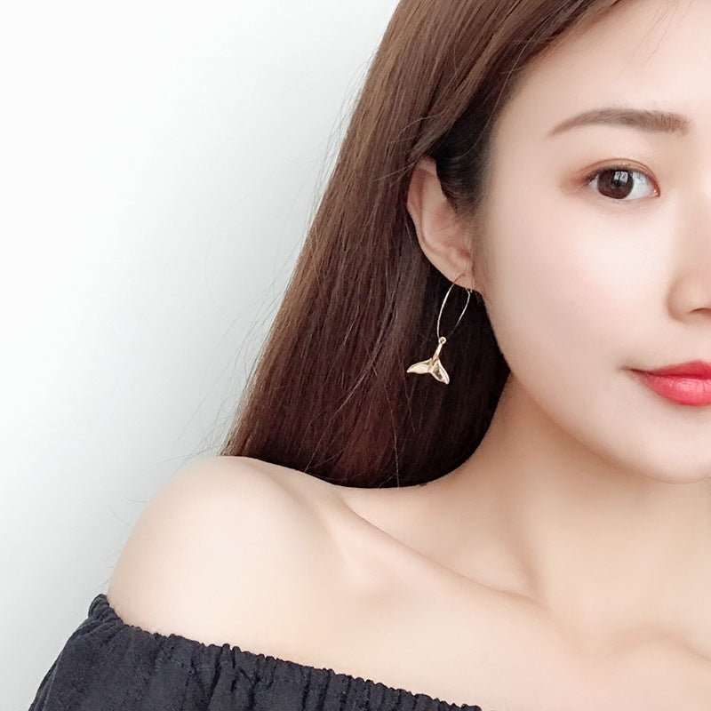 Korean Dolphin Earrings Alloy Material-Jewearrings