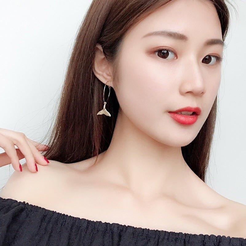 Korean Dolphin Earrings Alloy Material-Jewearrings