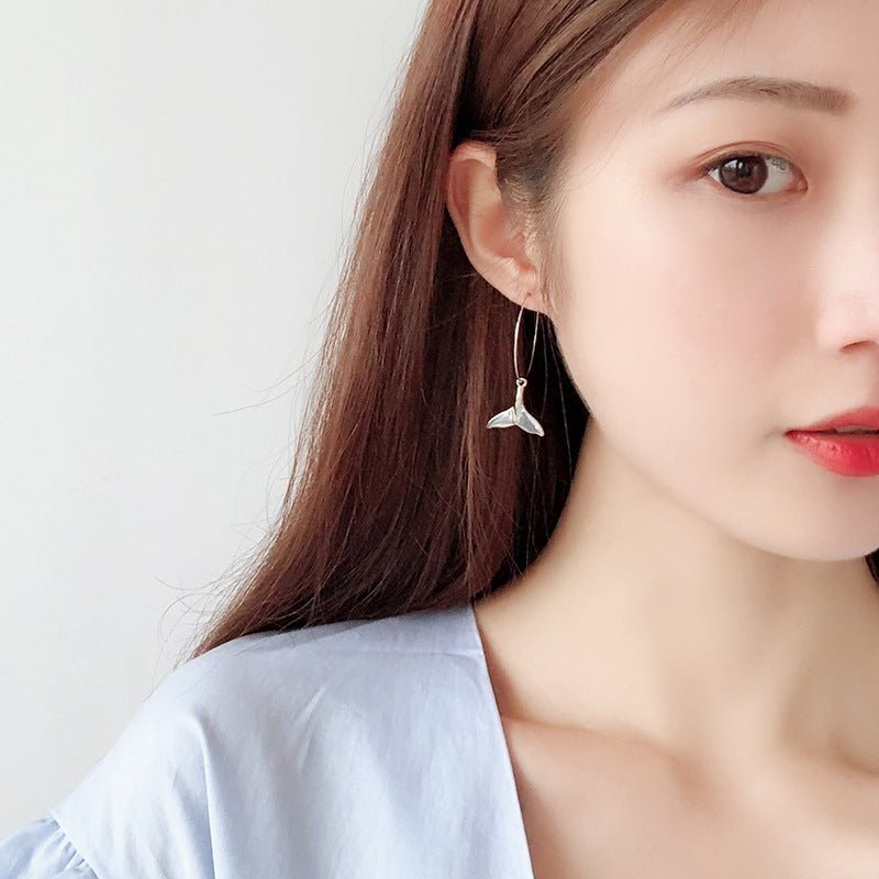 Korean Dolphin Earrings Alloy Material-Jewearrings