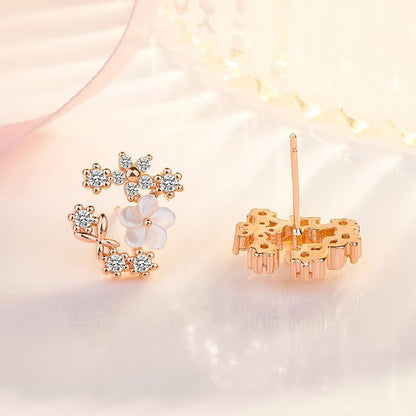 Korean Fashion Shell Flower Earrings-Jewearrings