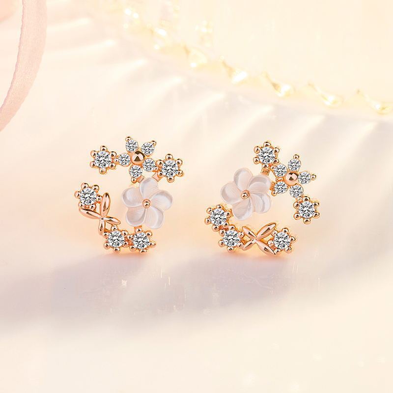 Korean Fashion Shell Flower Earrings-Jewearrings