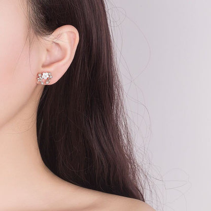 Korean Fashion Shell Flower Earrings-Jewearrings