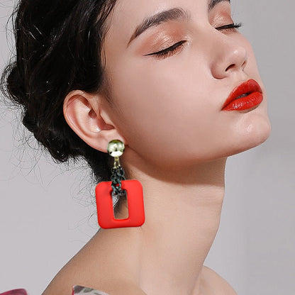 Korean Resin Earrings Acrylic Exaggerated Trendy-Jewearrings