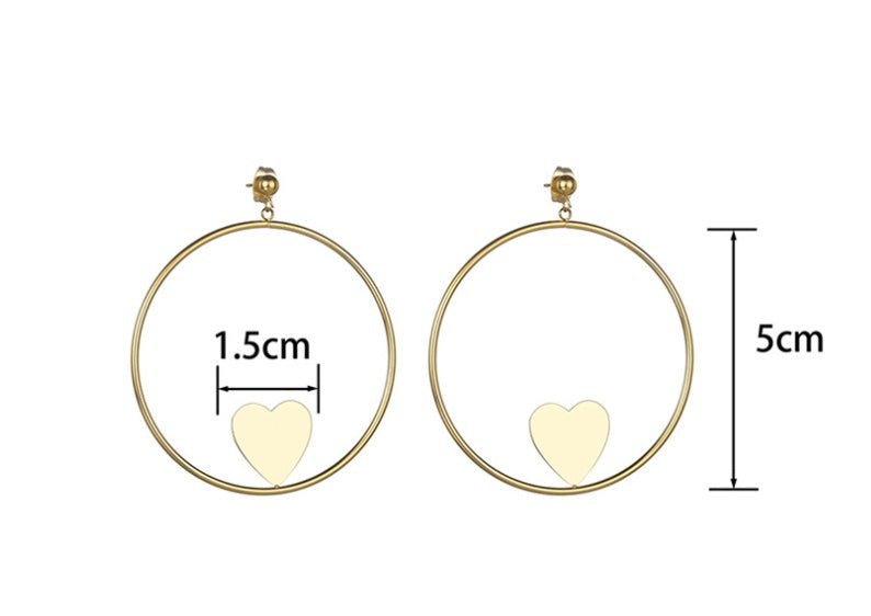 Korean Style Elegant Love Big Earrings Goddess-Jewearrings